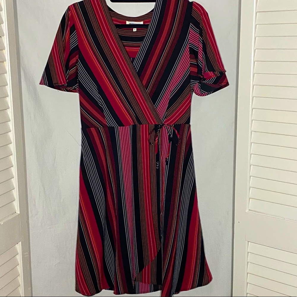 Red and black dress